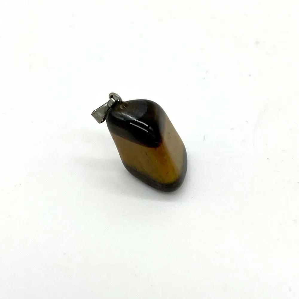 Tiger's Eye Pendant‎ Natural Stone Healing Crystal Polished Gemstone Charm